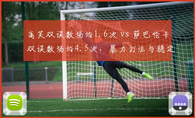 高芙双误数场均1.6次 vs 萨巴伦卡双误数场均4.5次，暴力打法与稳定性平衡差异